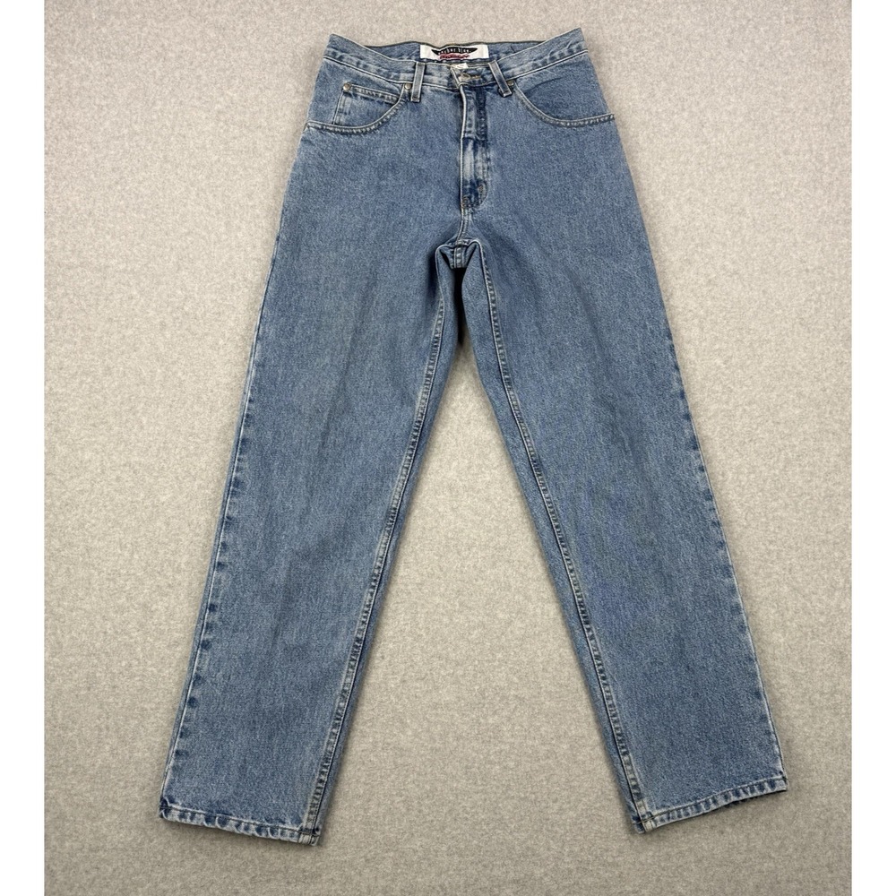 Vintage Anchor Blue Jeans Mens Fits 30x31 Medium Wash Baggy Y2K 90s Denim Skater